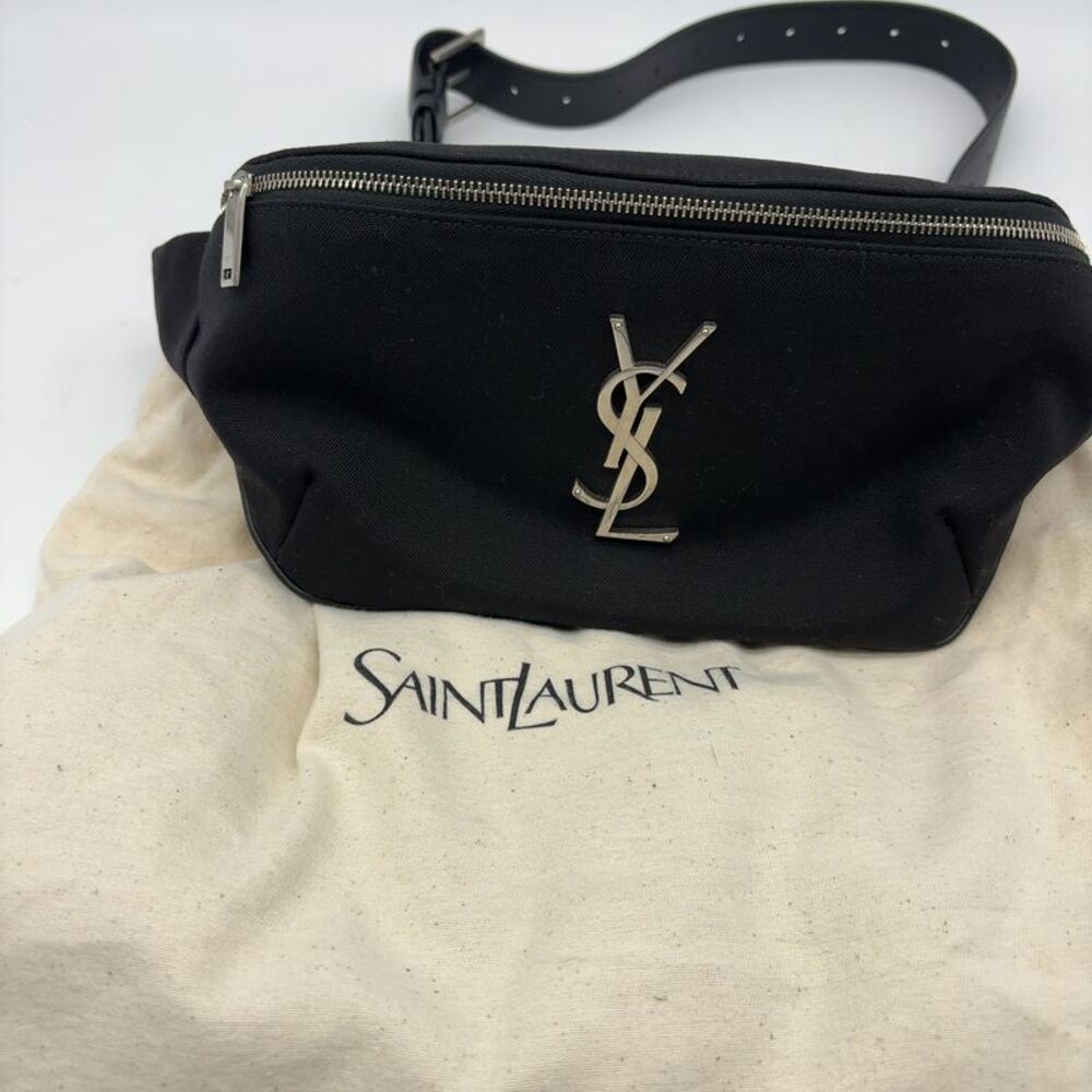 Saint Laurent Classic Monogram Canvas Belt Bag
